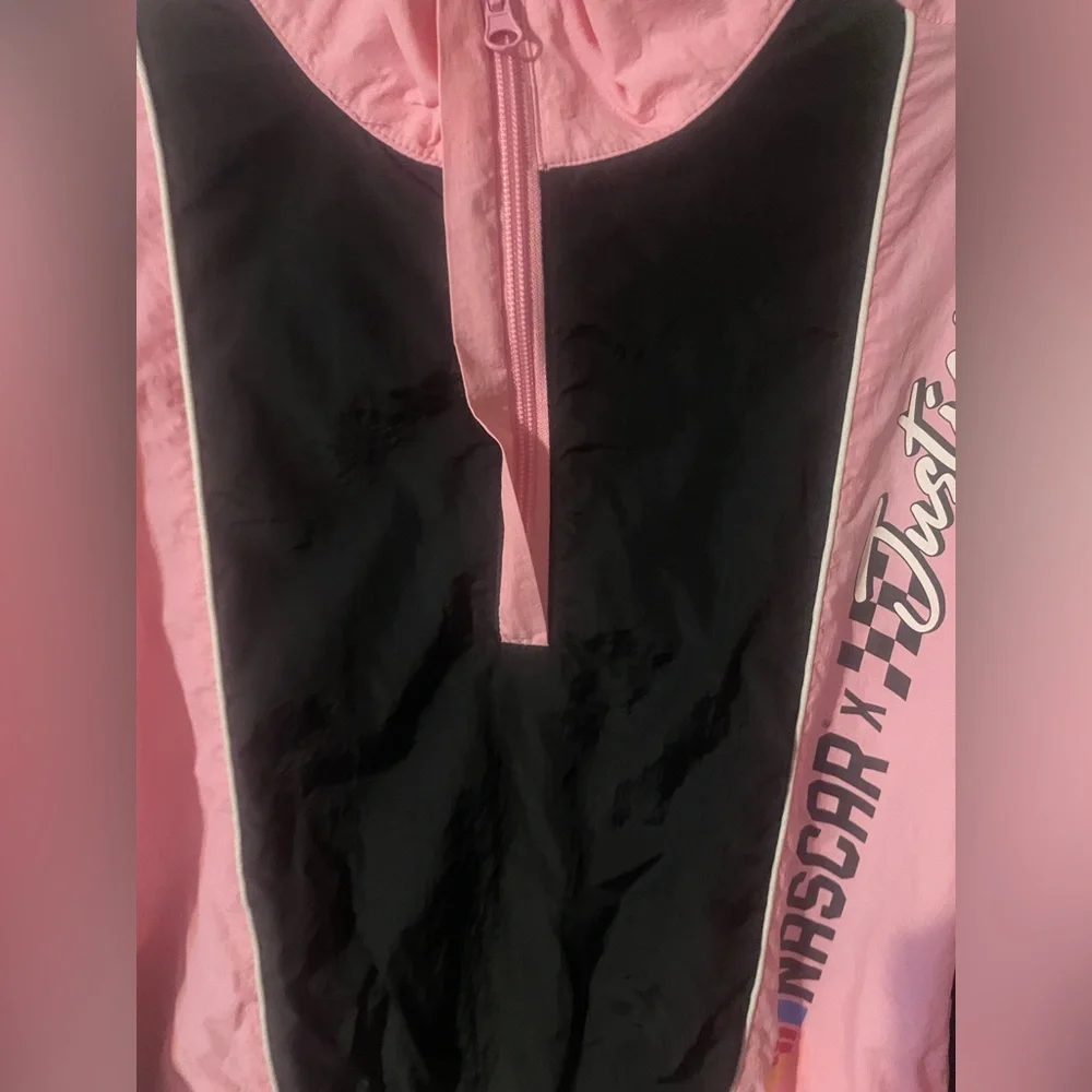 Justice x NASCAR Girls Colorblock Half Zip Windbreaker Jacket Size M 10‎ NWT